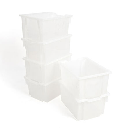 Gratnells Storage Trays 6 Pack Clear Extra Deep Clear hi\-res