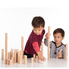 Loose Parts Wooden Sorting Columns 40pk  hi-res