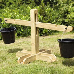 TTS Giant Wooden Outdoor Learning Scales and Bucket Set  hi-res