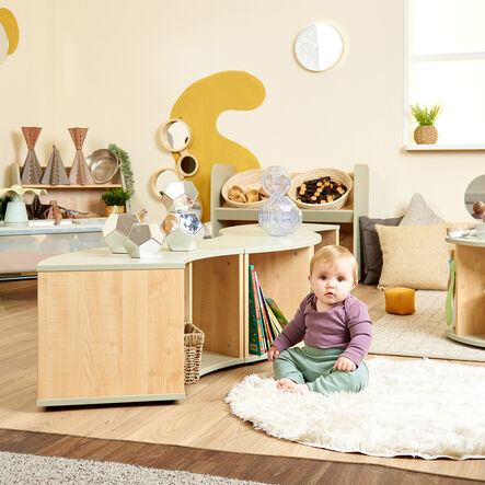 TTS Elements Sage Toddler Low Curved Storage Unit  hi\-res