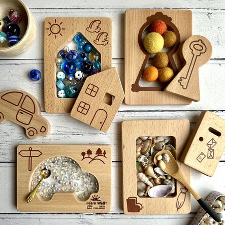 Little Looking Wooden Shape Finders 12pk  hi\-res