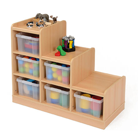 Wooden Tiered Tray Storage Unit  hi\-res
