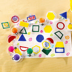 Foam Geometric Paint Stampers 14pk  hi-res