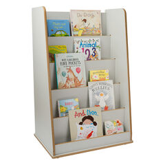 Free Standing Book Display Unit Grey  hi-res