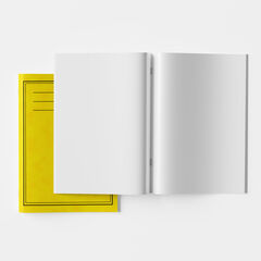 A4+ Exercise Book Plain 80pg Yellow 50pk Yellow hi-res