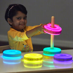 TTS Sensory Stacking Glow & Texture Discs 5pk  hi-res