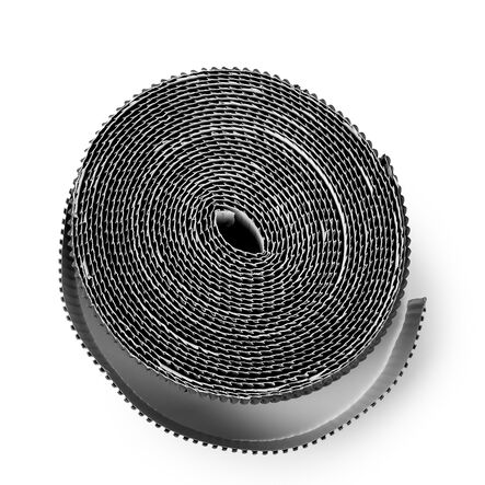 TTS Scalloped Fade Resist Corrugated Border Rolls Black 15m x 57mm Black hi\-res