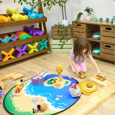 TTS Recordable Small World Beach \x26 Sea Scape Play Mat  hi\-res