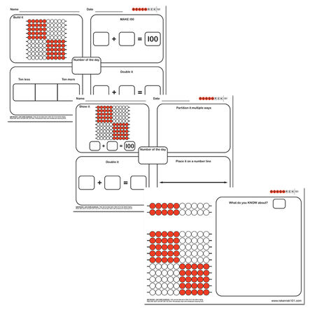 Rekenrek Practice Charts Late Number Sense Bundle  hi\-res