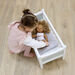 Role Play Doll Wooden White Cot Bed  hi\-res