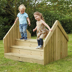 Outdoor Wooden Step Bridge  hi-res