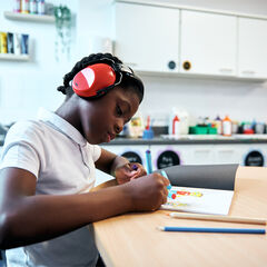 TTS Childrens Ear Defenders Red Single Red hi-res