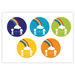 Social Distancing Round Floor Stickers  hi\-res