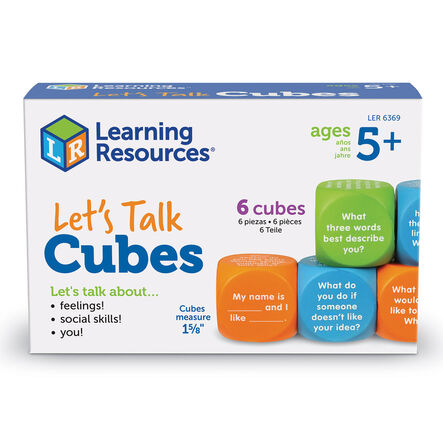Learning Resources Let\'s Talk Wellbeing Cubes  hi\-res