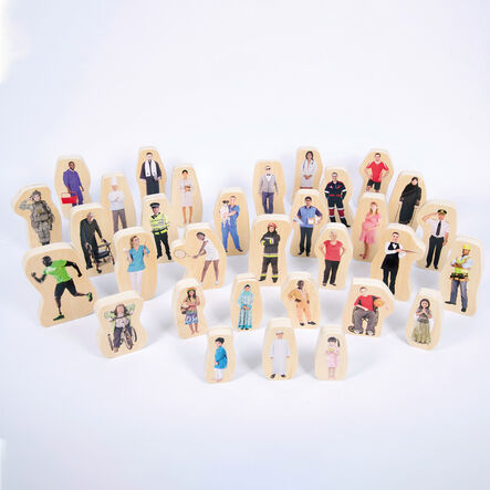 Wooden Community and Occupation People Blocks  hi\-res
