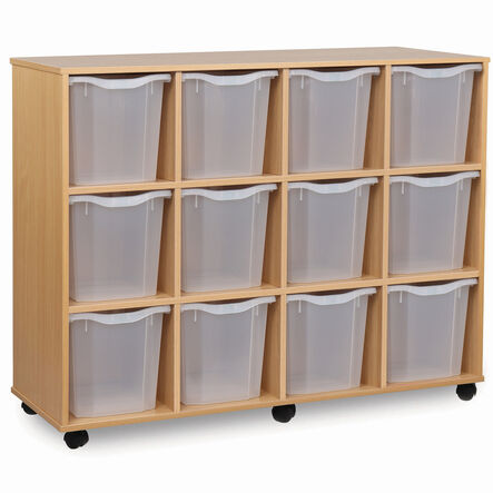 Mobile Tray Storage Unit With 12 Jumbo Trays  hi\-res