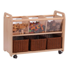 Wooden Clearview Browser W/ Castors  hi-res