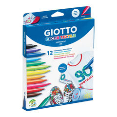 Giotto Decor Textile Markers Assorted 12pk  hi-res