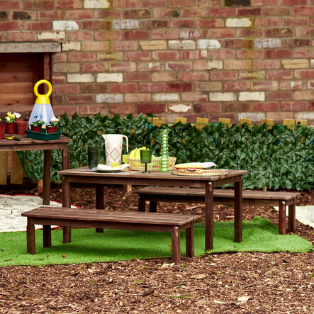 Modern Living Outdoor Table with Benches Set  hi\-res