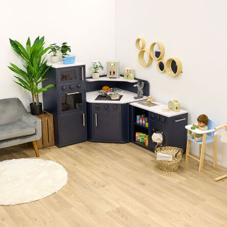Modern Living Corner Packaway Kitchen Navy  hi\-res