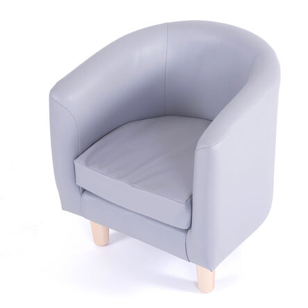 Geo Wipe Clean Antimicrobial Grey Tub Seating  hi\-res