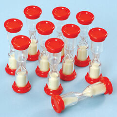 Small 1 Minute Sand Timers 10pk  hi-res