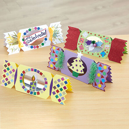 Pre Cut Jumbo Christmas Cracker Cards 30pk  hi\-res