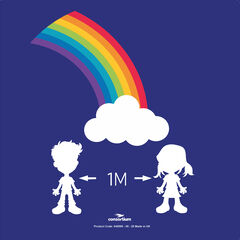 TTS 1m Social Distancing Floor Stickers  hi-res