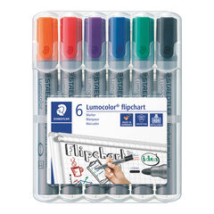 STAEDTLER Lumocolor Assorted Flipchart Marker Pens 6pk  hi-res