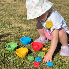 Coloured Flower Stones & Bowls  hi-res