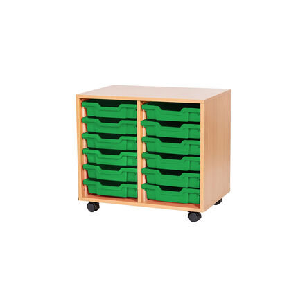 Mobile Double Tray Storage Unit 12 Trays  hi\-res