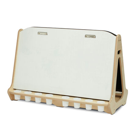 Millhouse Two\-sided 4 Station Easel Chalkboard \x26 Whiteboard  hi\-res