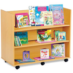 Double Sided Book Display Unit with Horizontal Shelves  hi-res