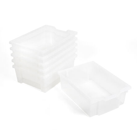 Gratnells Storage Trays 6 Pack Clear Deep Clear hi\-res