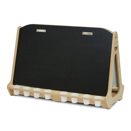 Millhouse Two\-sided 4 Station Easel Chalkboard \x26 Whiteboard  hi\-res