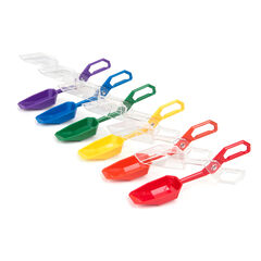 Rainbow Coloured Tongs 6pk  hi-res