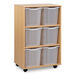 Mobile Tray Storage Unit With 6 Jumbo Trays 2x3  hi\-res
