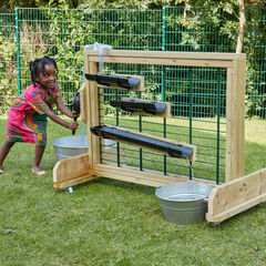 Outdoor Wooden Wheely Water Wall with Pump  hi-res
