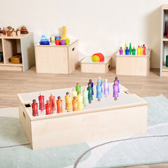 Loose Parts Tonal Rainbow Wooden People and Cups  hi-res