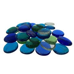 Transparent Coloured Pebble Counters 30pcs  hi-res