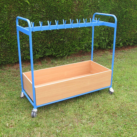 Double Sided Blue Cloakroom Trolley  hi\-res