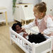 Role Play Doll Wooden White Cot Bed  hi\-res