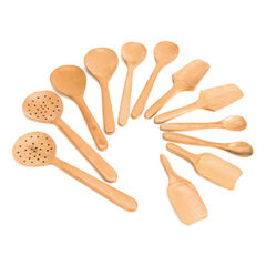 TTS Assorted Wooden Messy Play Spoons 12pk  hi-res