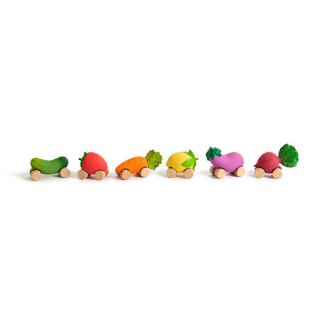 Oli \x26 Carol Rubber Fruit \x26 Vegetable Vehicles 6pk  hi\-res
