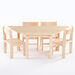 Trapezoidal Solid Beech Table L120cm  hi\-res