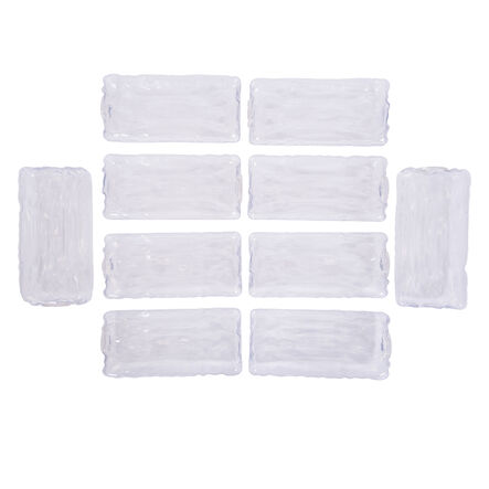 TTS Glacier Effect Clear Plastic Ice Bricks 10pk  hi\-res