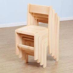 Classic Beech Stackable Chairs 4pk  hi-res