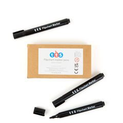 TTS Black Flipchart Marker Pens 10pk  hi-res