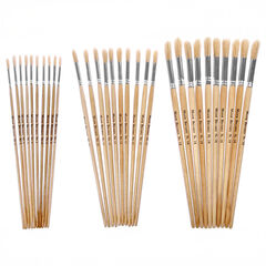 Hog Hair Round Head Paint Brushes 30pk L340mm  hi-res