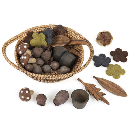 Loose Parts Nature Collection Basket 35pcs  hi\-res